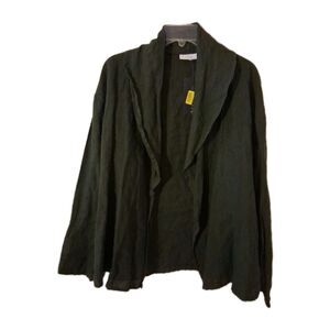 Bryn Walker Marcel Over Size Linen Jacket Small  Huntress Open Lagenlook  Chic